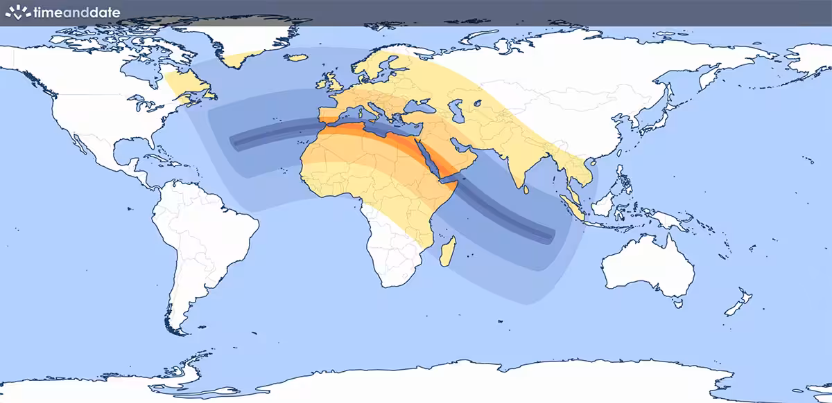 2027 Solar Eclipse Map