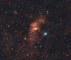 NGC 7635, also known as the Bubble Nebula, Sharpless 162, or Caldwell 11